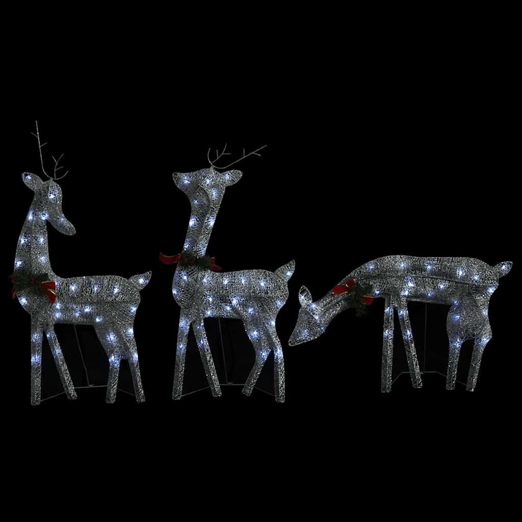Renne di Natale 6 pz Argento Bianco Freddo in Rete
