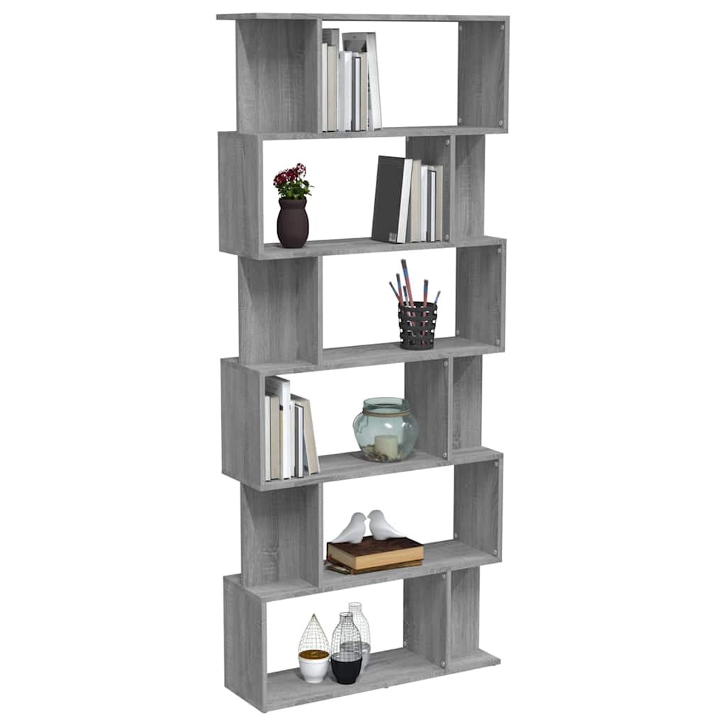 Libreria/Divisorio Grigio Sonoma 80x24x192 cm