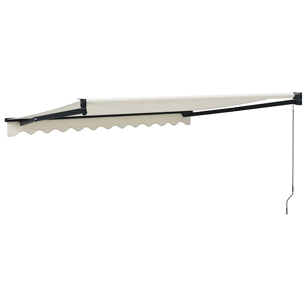 Tenda da Sole Retrattile Crema 3x2,5 m in Tessuto e Alluminio
