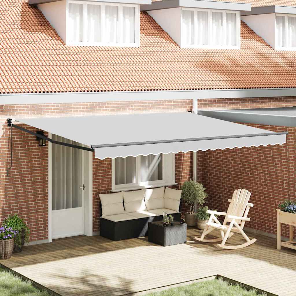 Manual Awning Frame 4,5 x 3 m Antracite Powder-Coated Aluminium