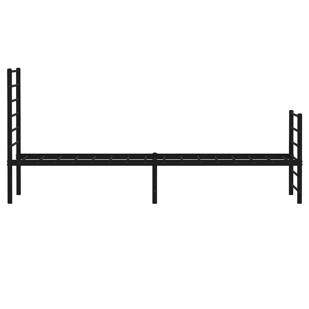 Giroletto con Testiera e Pediera Metallo Nero 90x200 cm