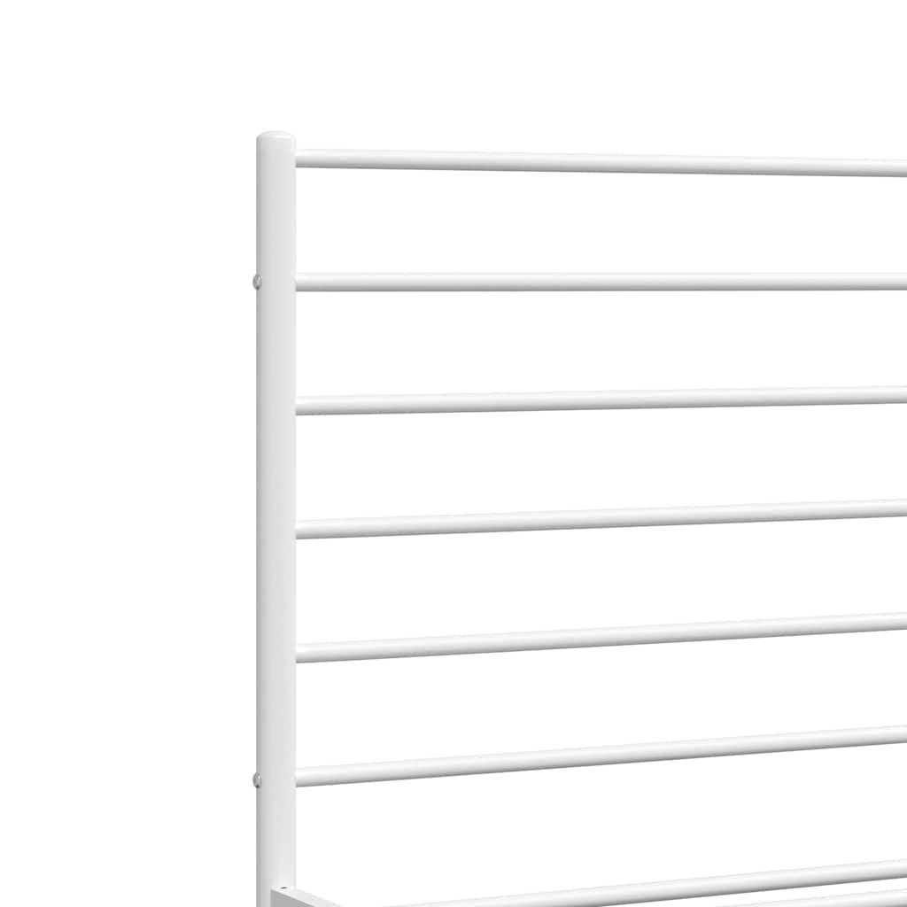 Giroletto con Testiera Metallo Bianco 183x213 cm