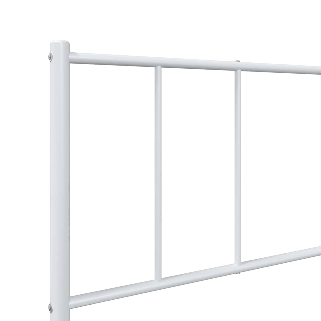 Giroletto con Testiera Metallo Bianco 100x200 cm