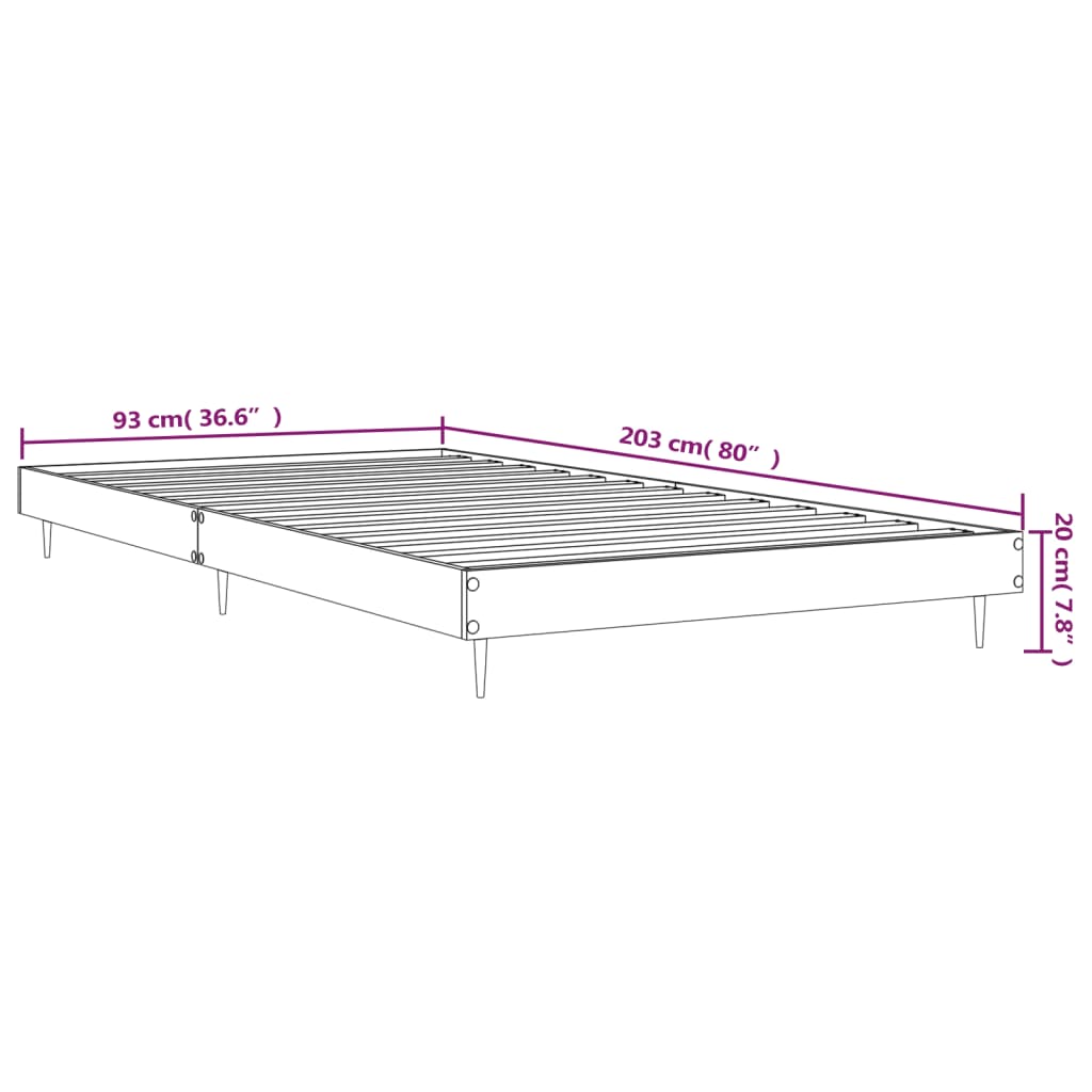 Giroletto Nero 90x200 cm in Legno Multistrato
