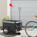 Rimorchio da Bici Nero e Grigio 30 kg in Ferro