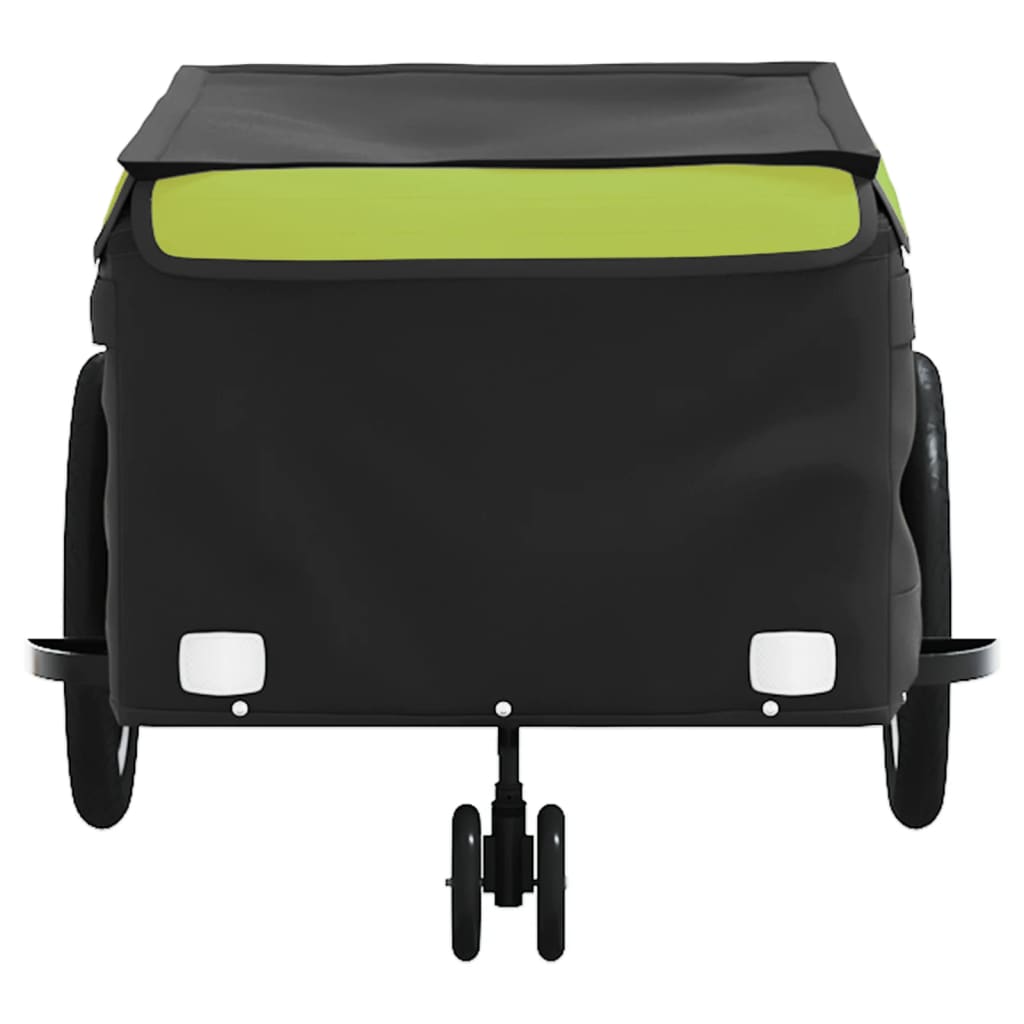 Rimorchio da Bici Nero e Verde 45 kg in Ferro