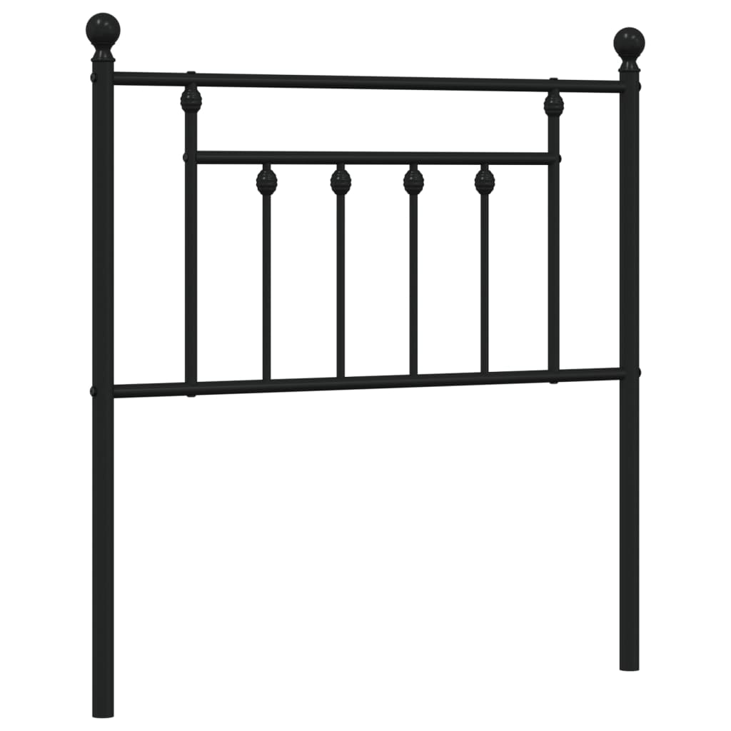 Testiera di Ricambio in Metallo Nero 80 cm