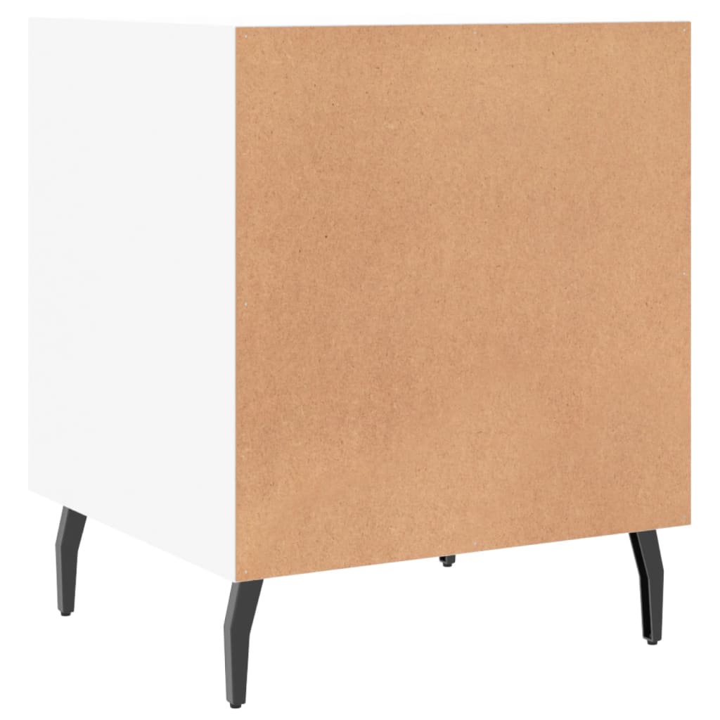 Comodini 2 pz Bianchi 40x40x50 cm in Legno Multistrato