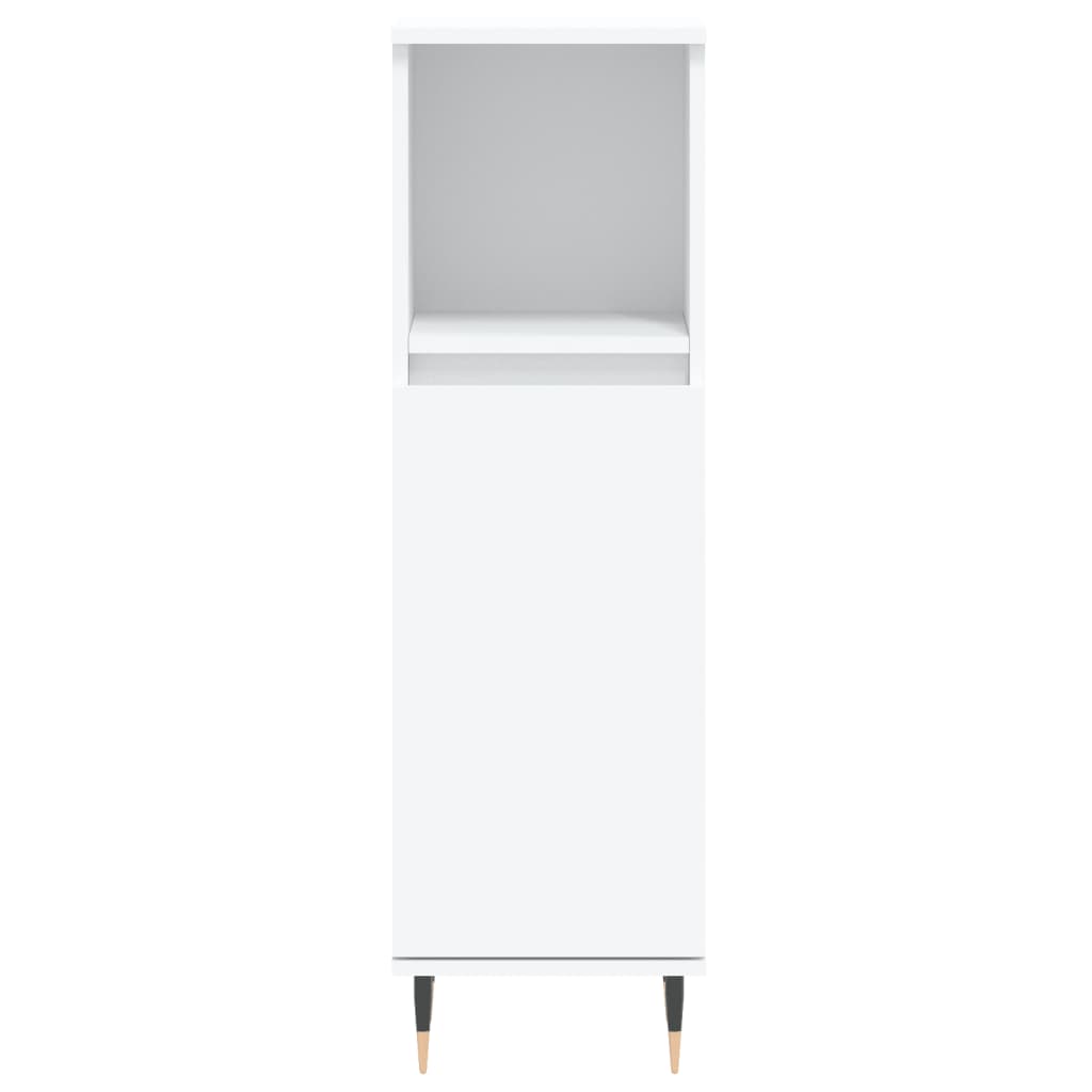 Set Mobili da Bagno 3 pz Bianco in Legno Multistrato