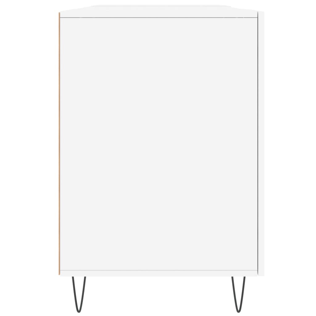 Scrivania Bianca 140x50x75 cm in Legno Multistrato
