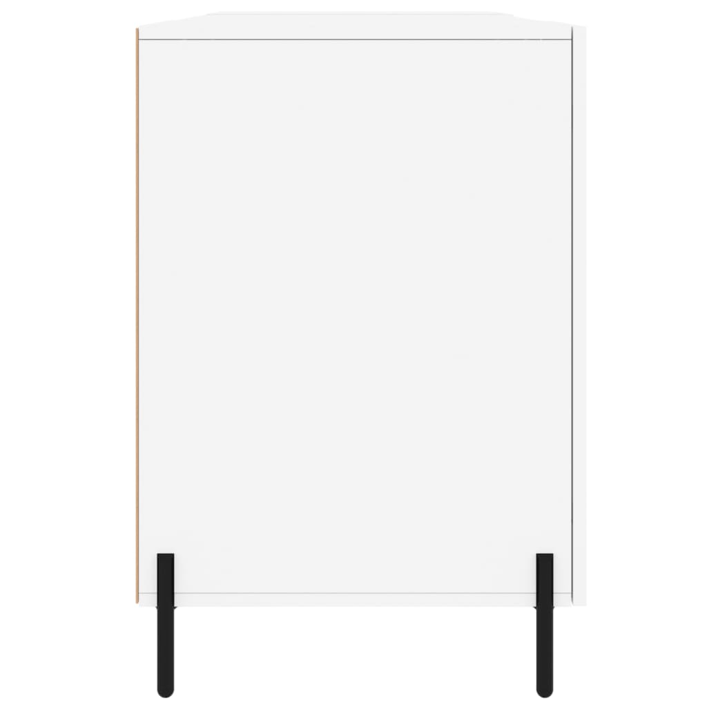 Scrivania Bianca 140x50x75 cm in Legno Multistrato