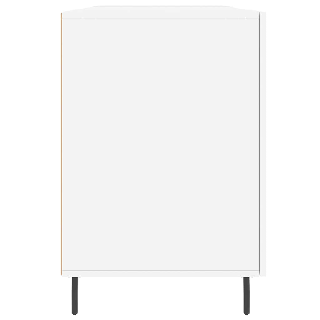 Scrivania Bianca 140x50x75 cm in Legno Multistrato
