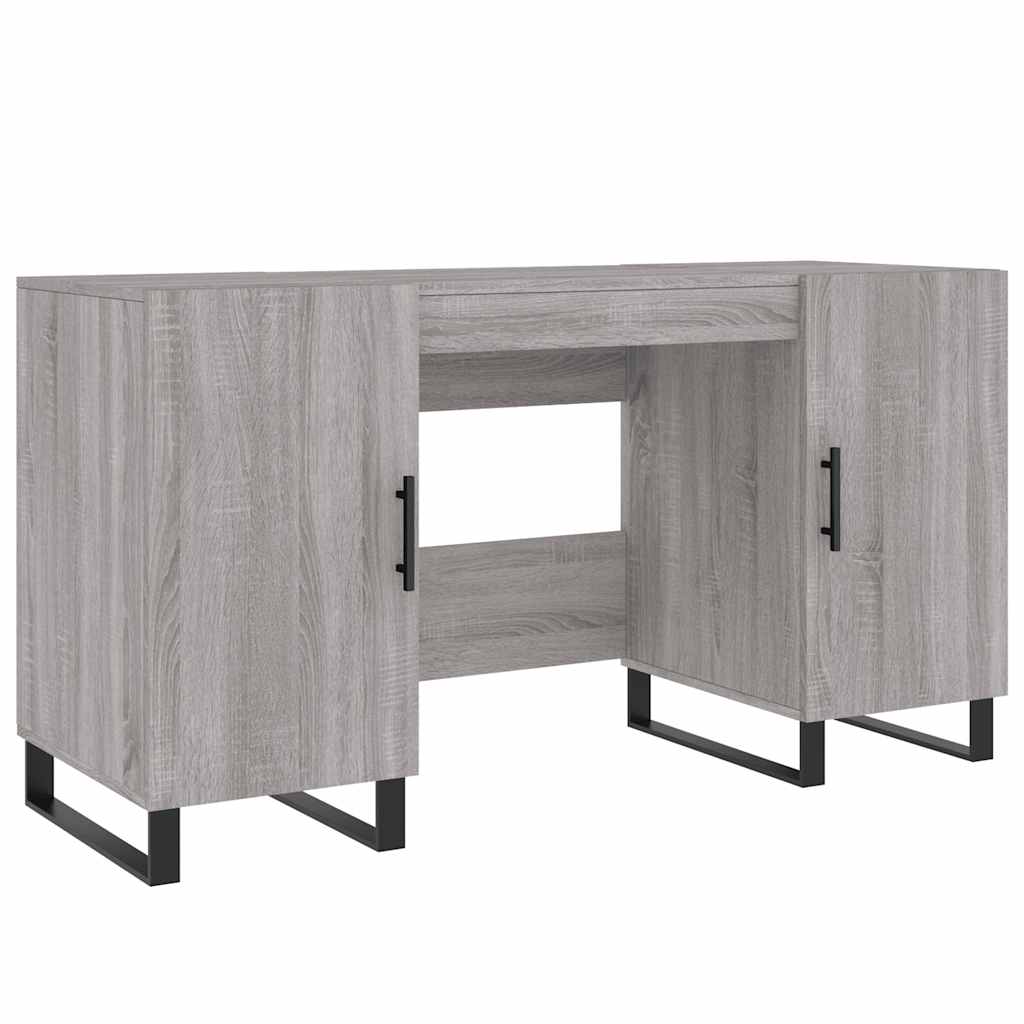 Scrivania Grigio Sonoma 140x50x75 cm in Legno Multistrato