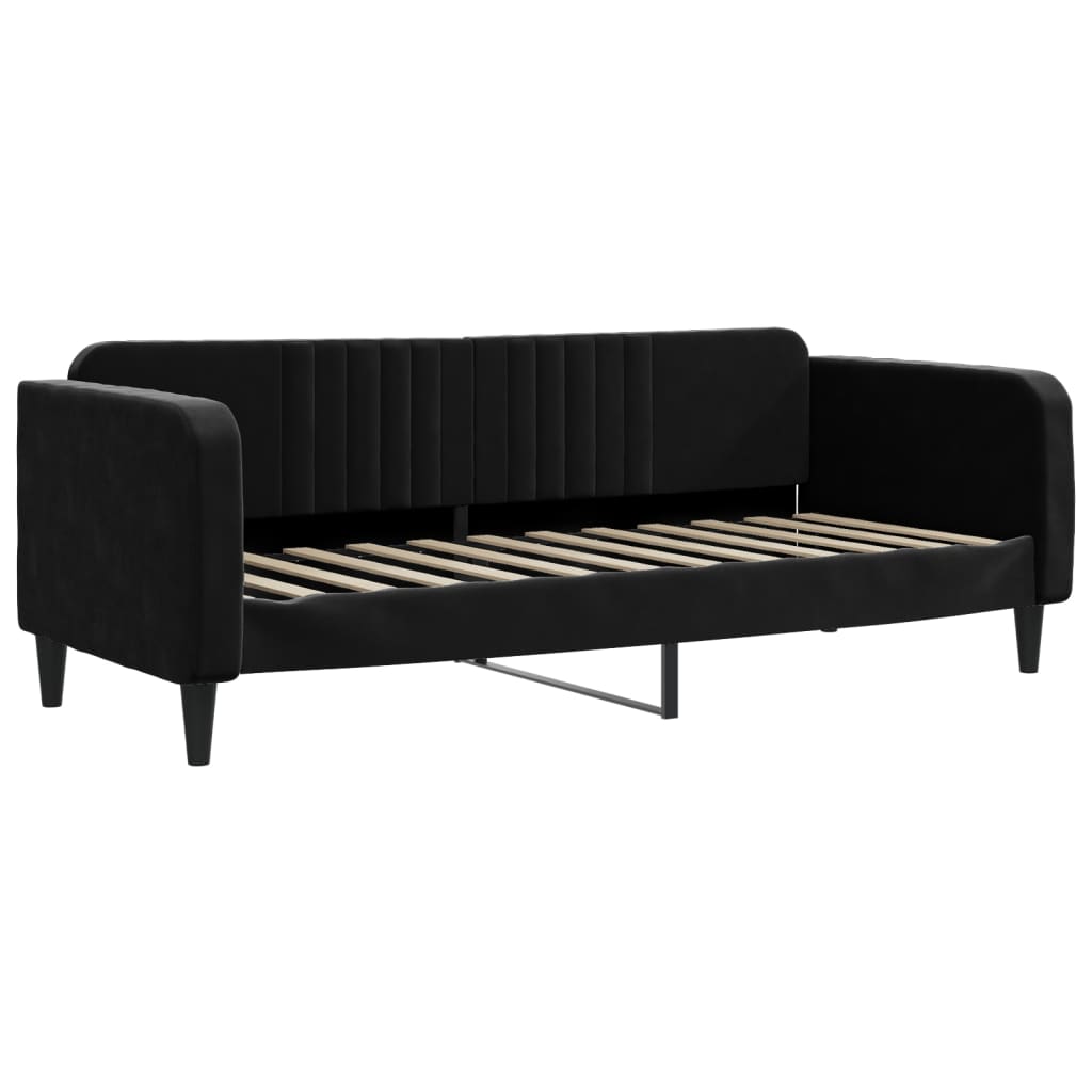 Letto da Giorno Nero 80x200 cm in Velluto