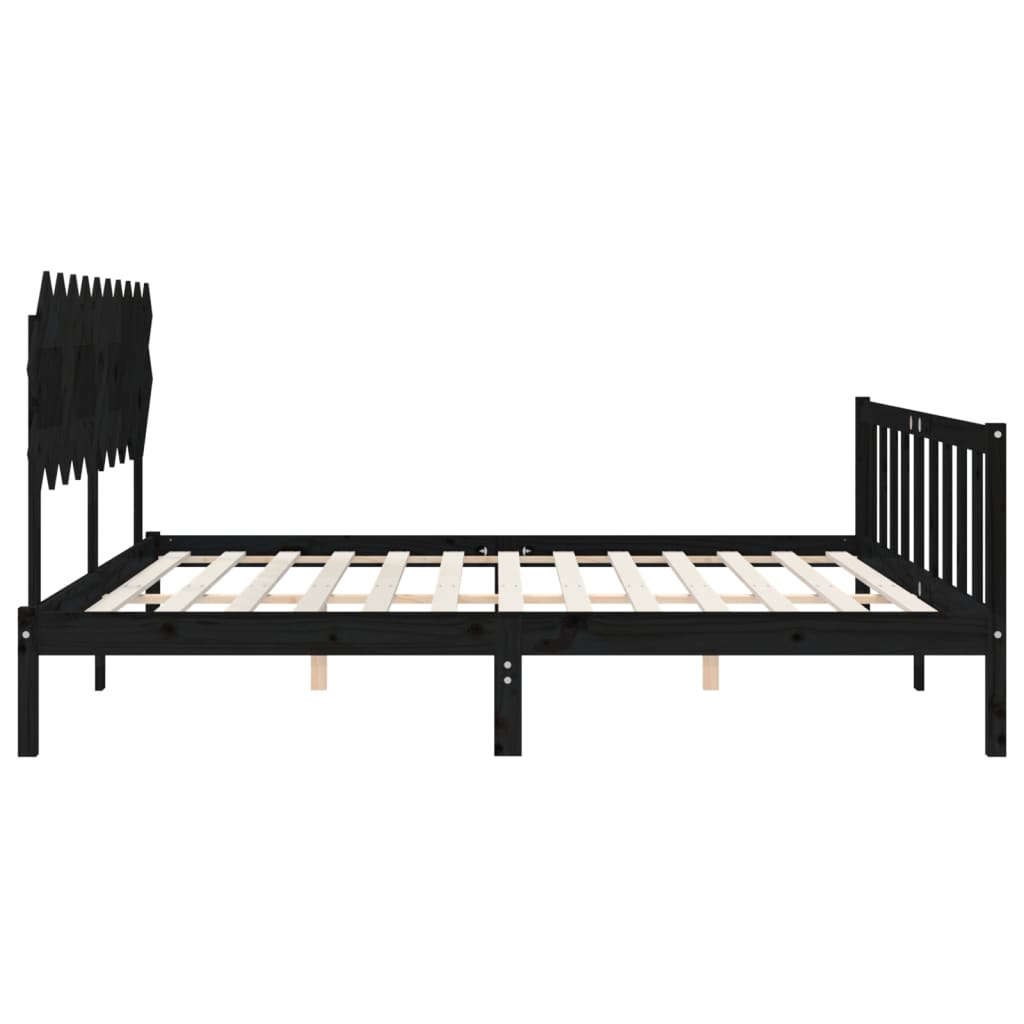 Giroletto con Testiera Nero Double in Legno Massello