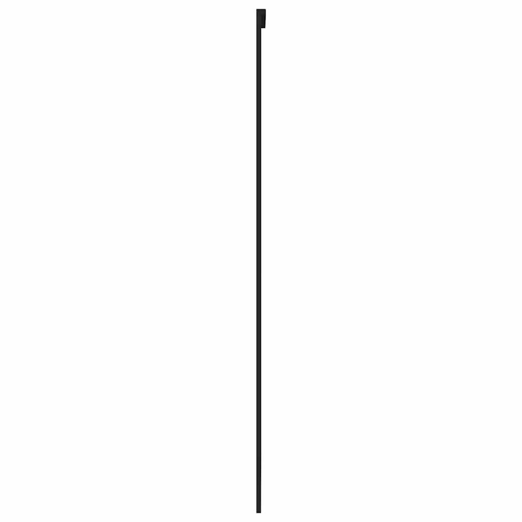 Porta Scorrevole Nera 102,5x205 cm Vetro Temperato e Alluminio