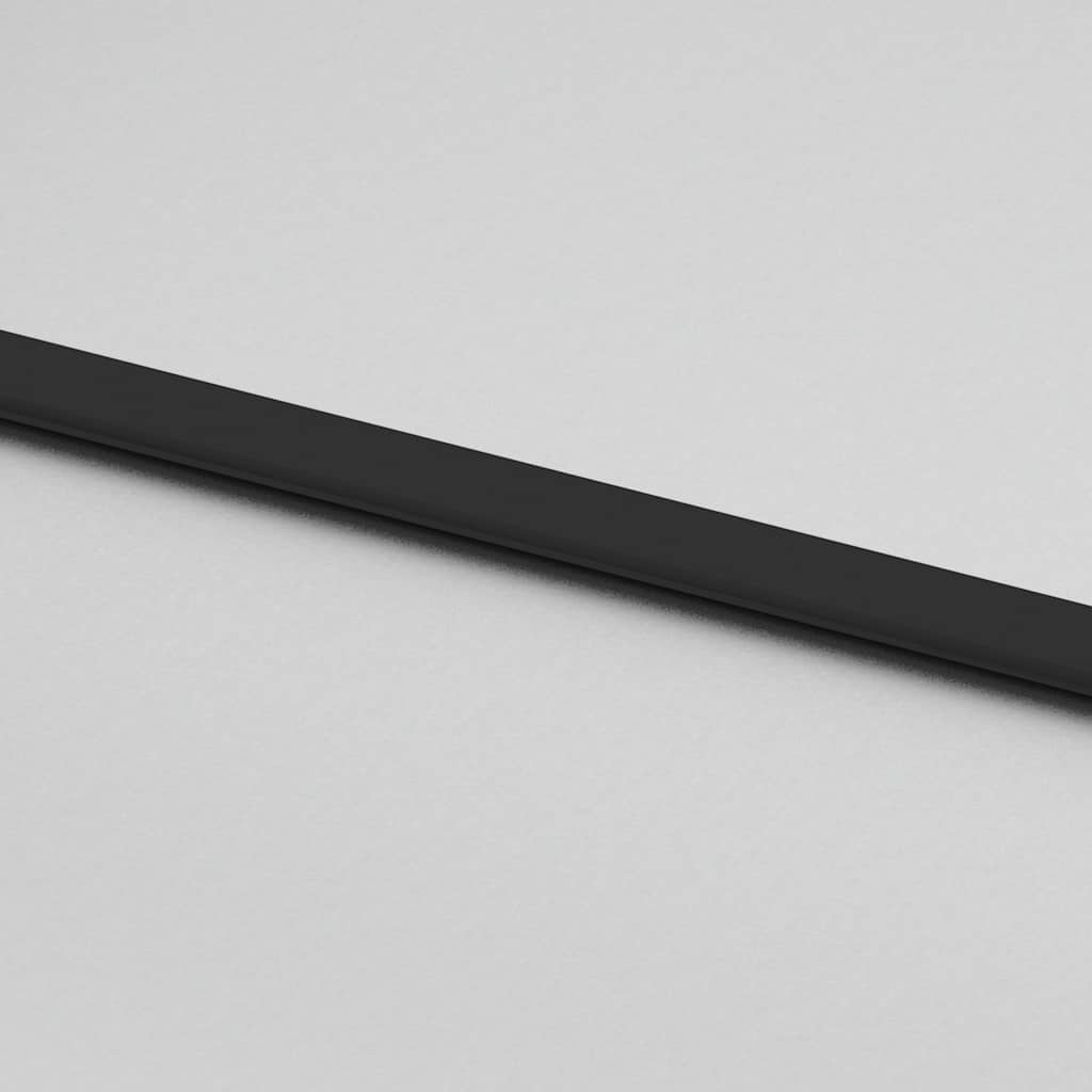 Porta Scorrevole Nera 102,5x205 cm Vetro Temperato e Alluminio