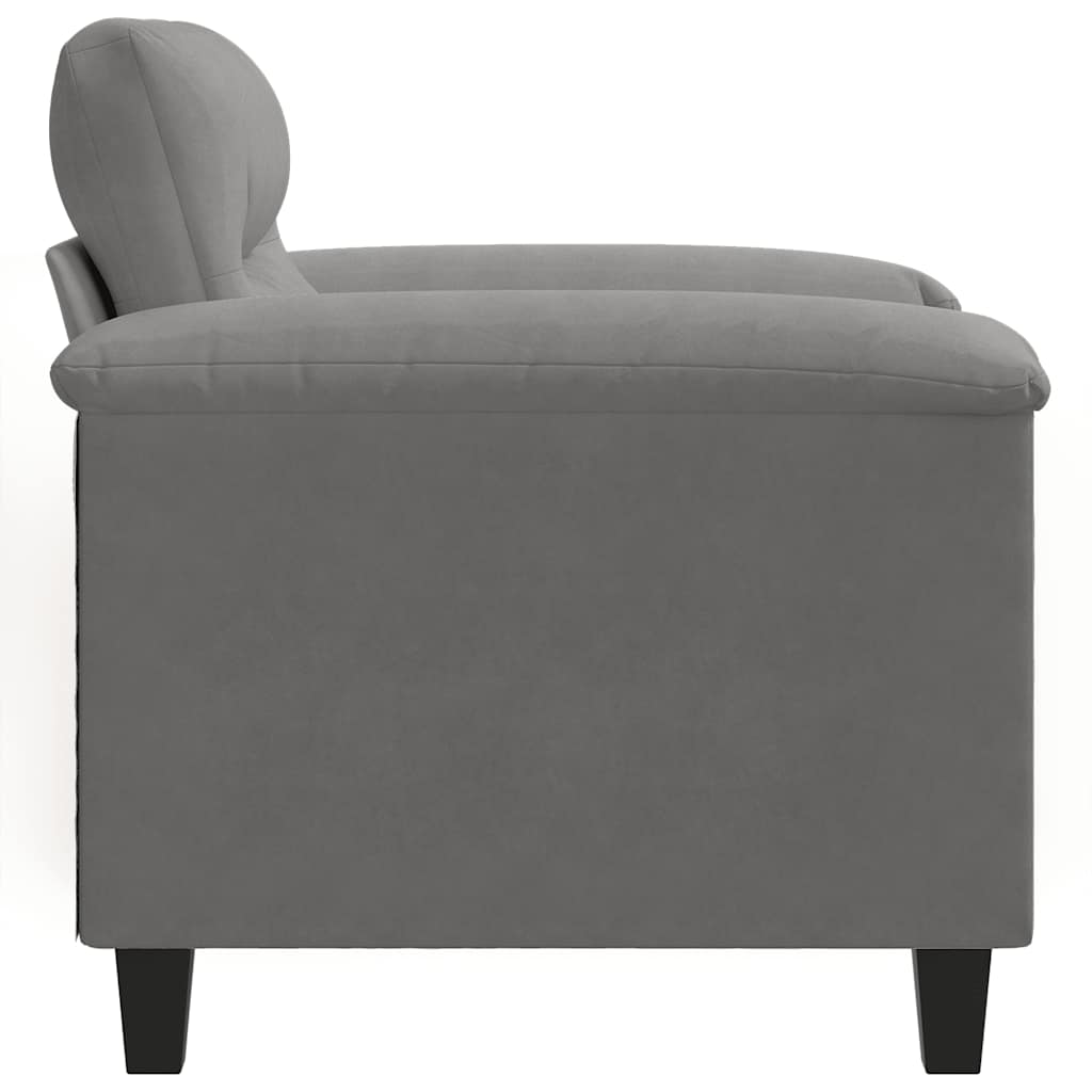 Poltrona Grigio Scuro 60 cm in Tessuto Microfibra