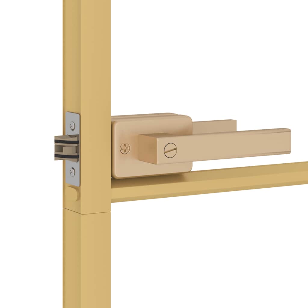 Porta Interni Sottile Oro 83x201,5cm Vetro Temperato Alluminio