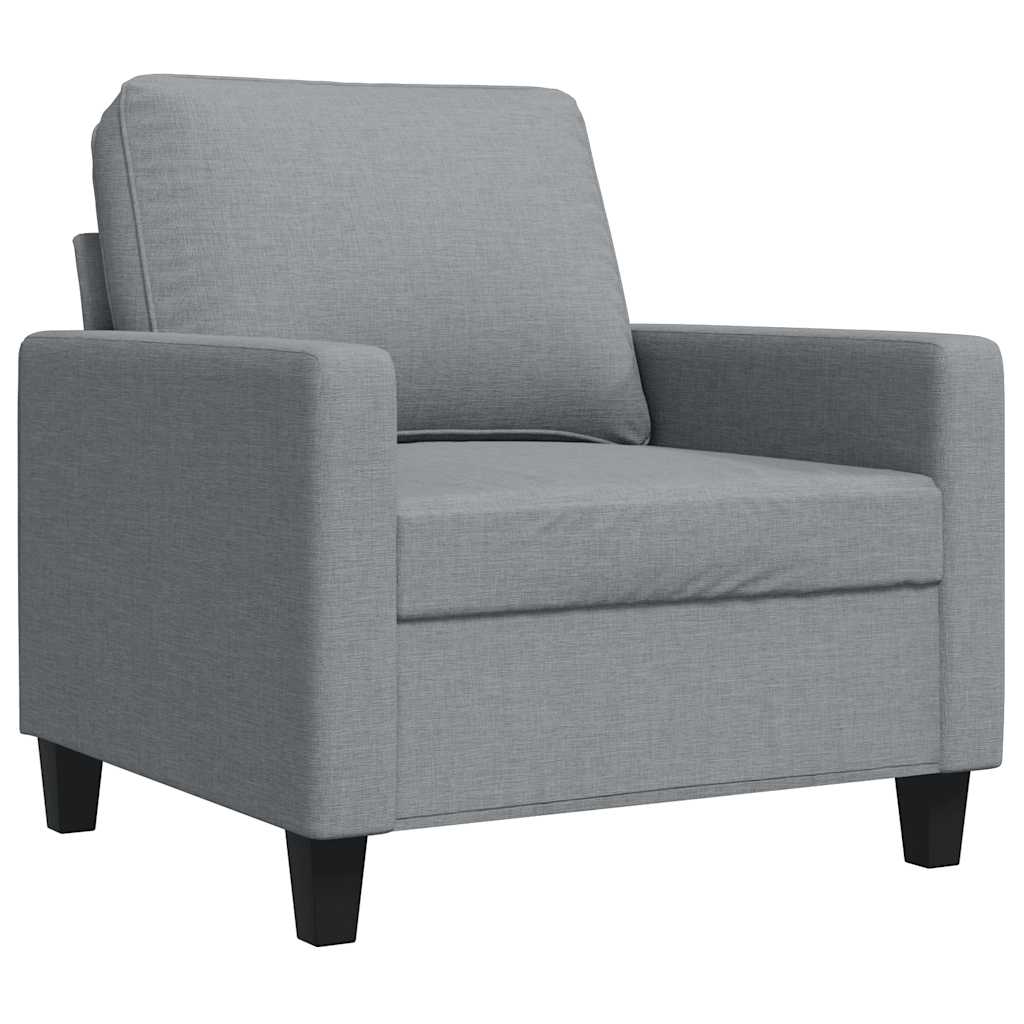 Poltrona Grigio Chiaro 60 cm in Tessuto