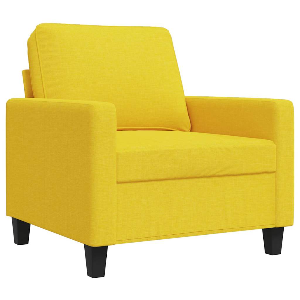 Poltrona Giallo Chiaro 60 cm in Tessuto