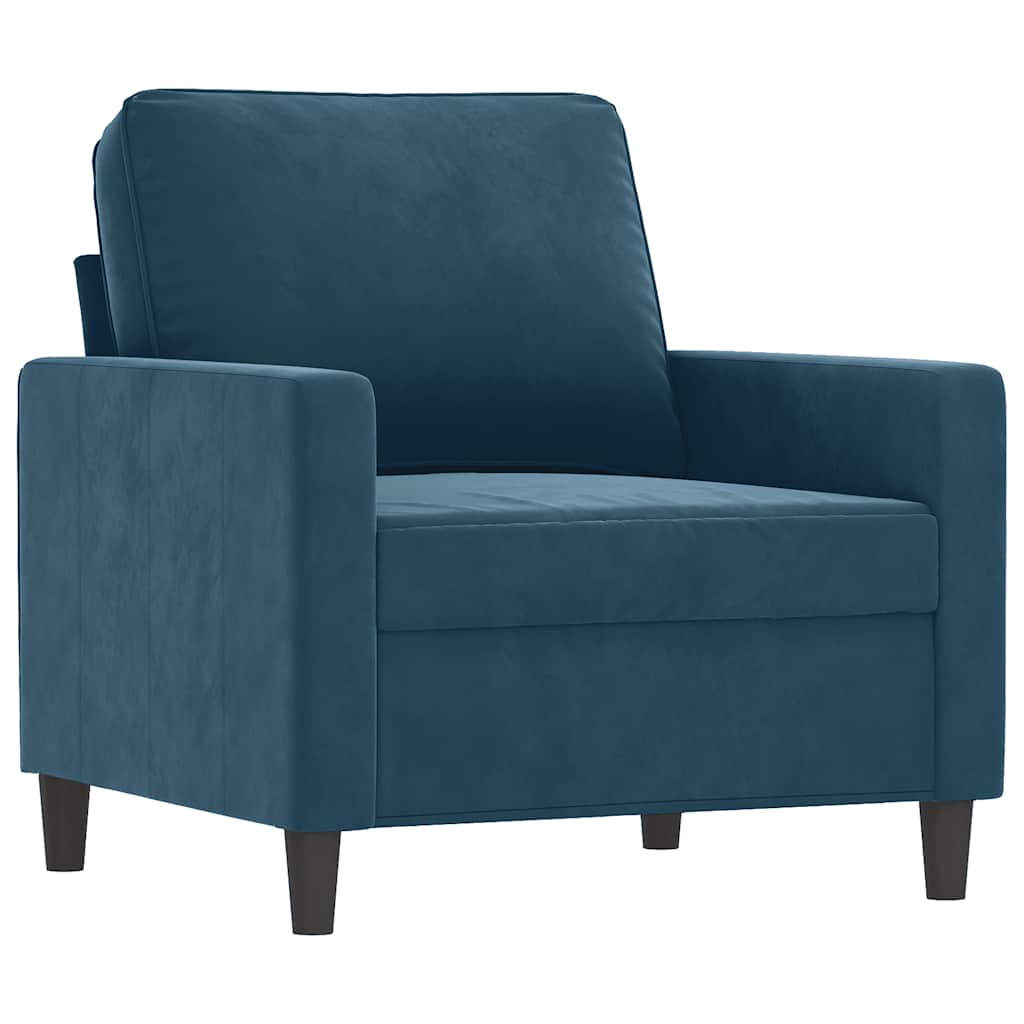 Poltrona Blu 60 cm Velluto