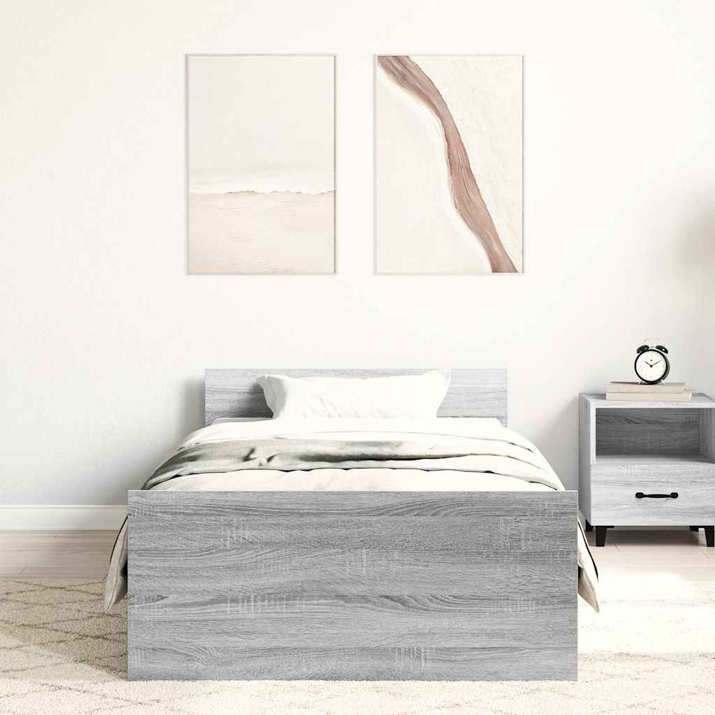 Giroletto Grigio Sonoma 75x190cm Small Single Legno Multistrato