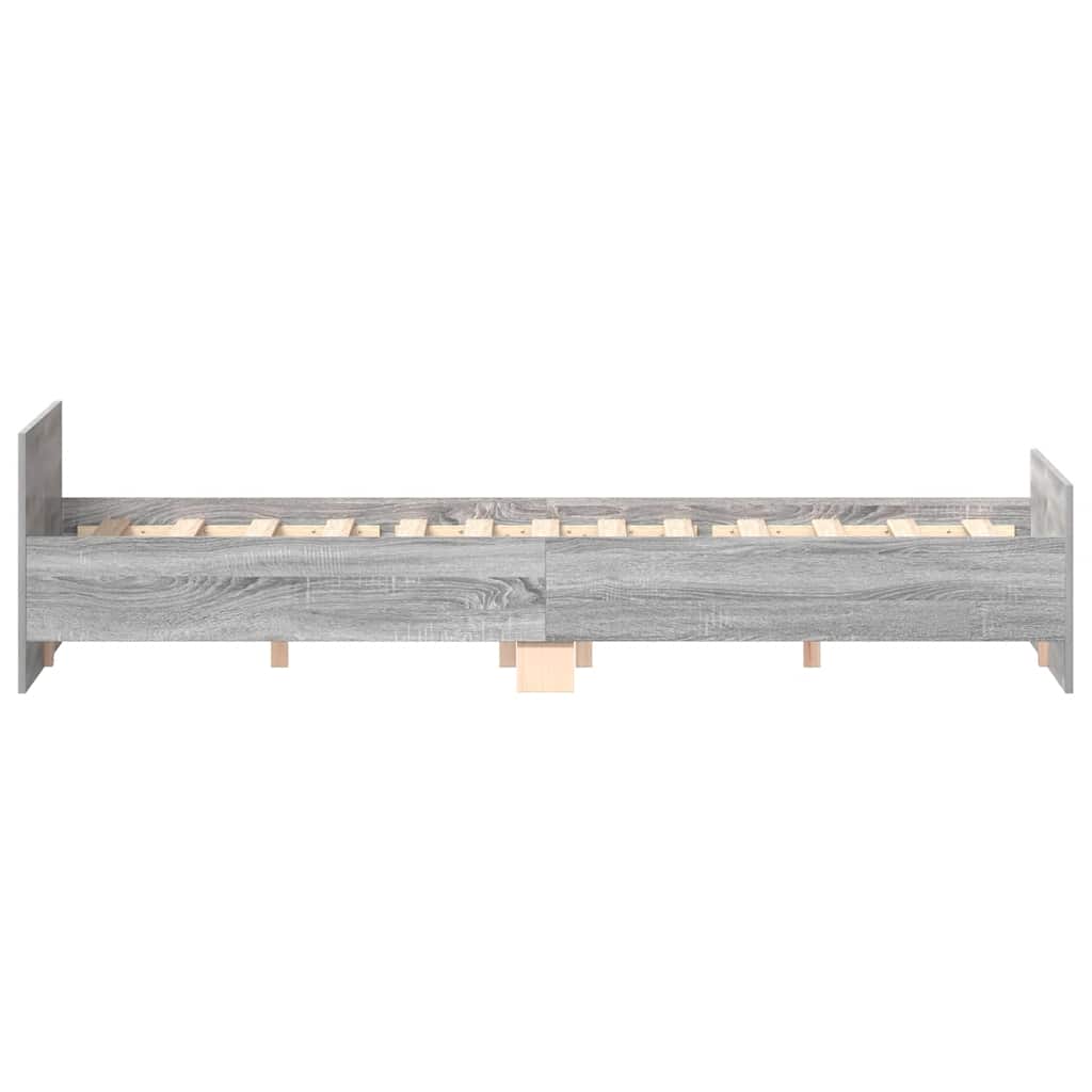 Giroletto con Testiera e Pediera Grigio Sonoma 120x190 cm