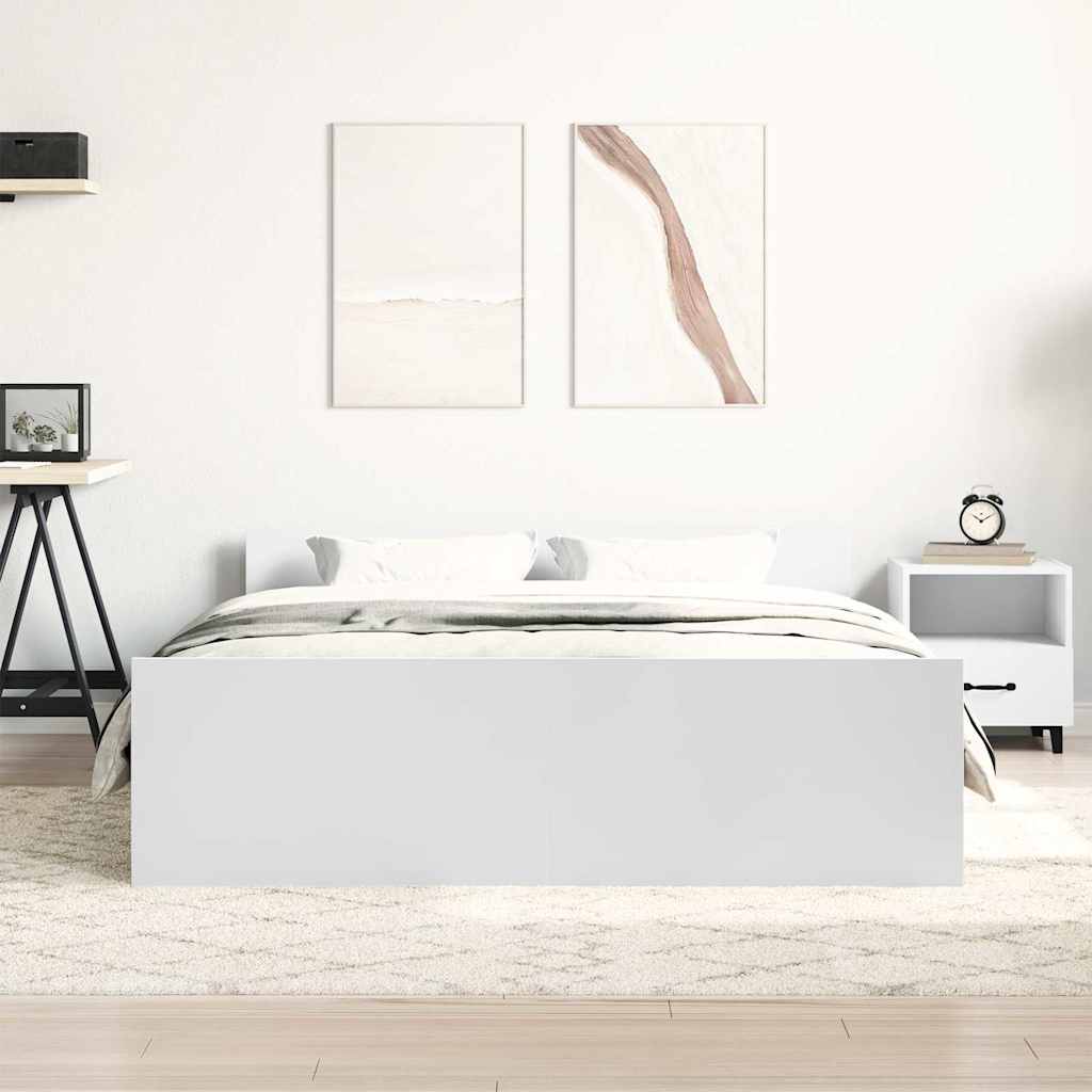 Giroletto con Testiera e Pediera Bianco 140x190 cm