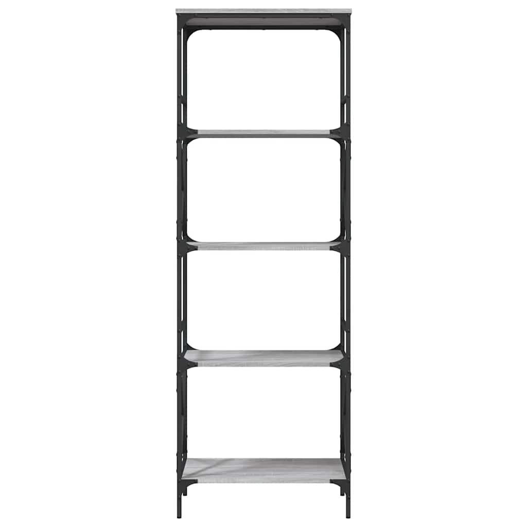 Libreria 5 Ripiani Grigio Sonoma 59x35x171 cm Legno Multistrato