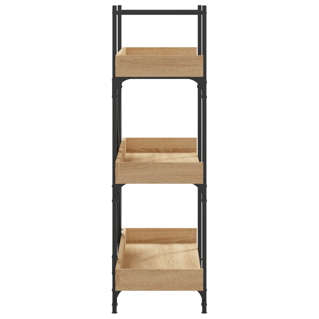 Libreria 3 Ripiani Rovere Sonoma 100x33x108,5 Legno Multistrato