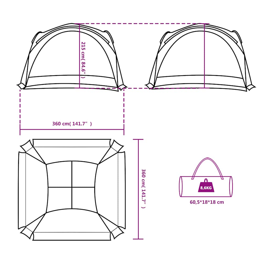 Tenda per Feste Bianca Impermeabile