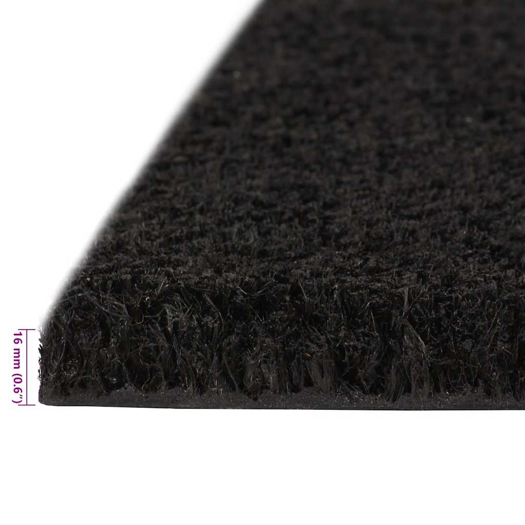 Zerbino Nero 80x100 cm Fibra di Cocco