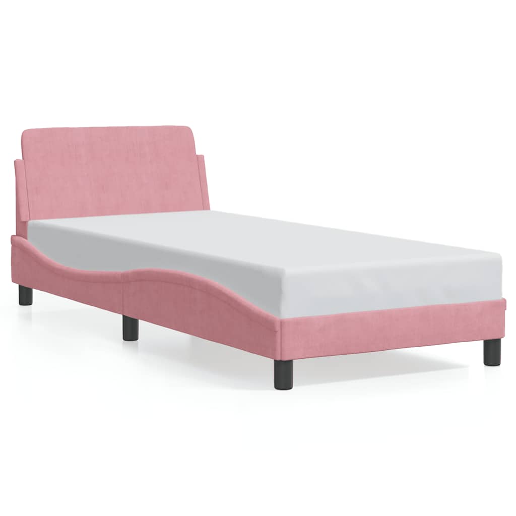 Giroletto con Testiera Dover Rosa 80x200 cm Velluto