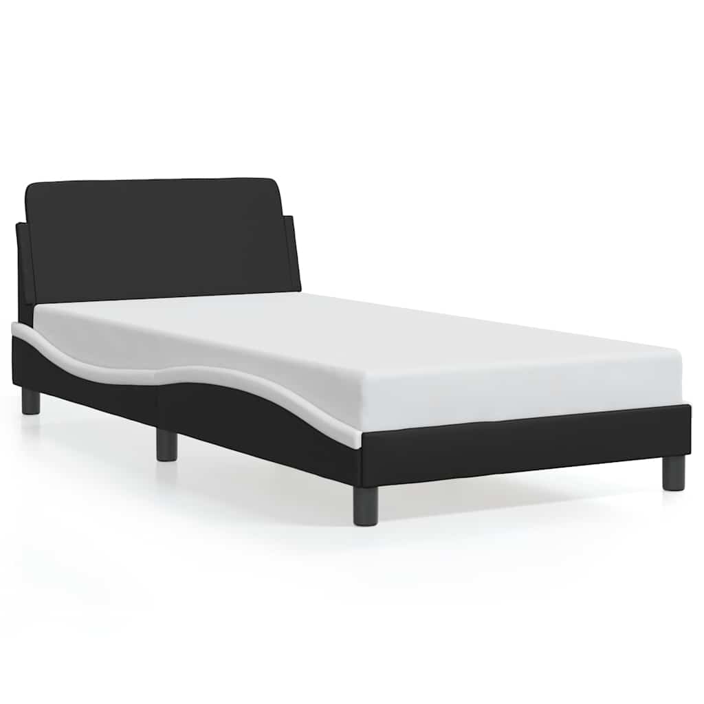 Giroletto Dover Nero e Bianco 100x190cm in Similpelle