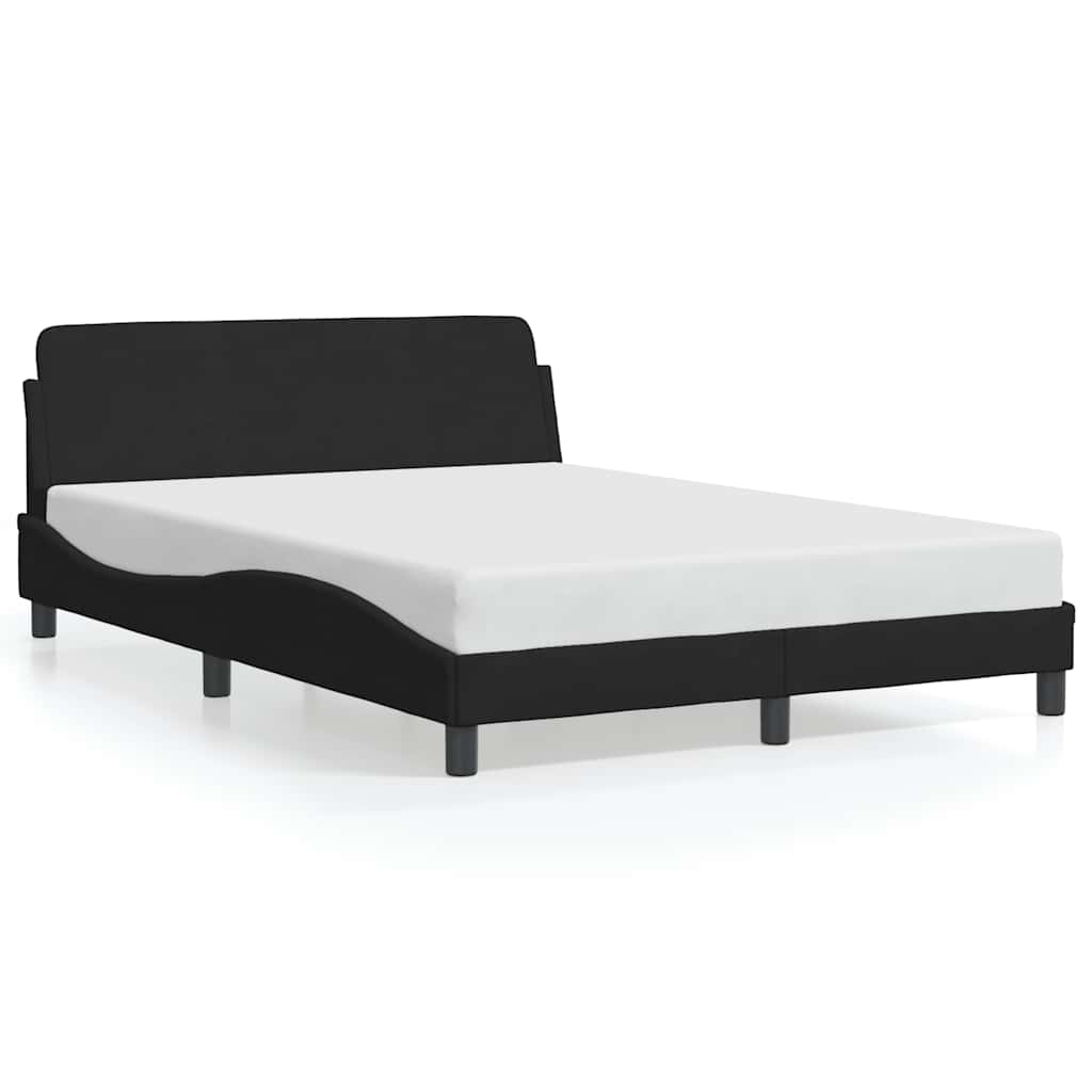 Struttura letto Dover Nera 135x190 cm in Velluto