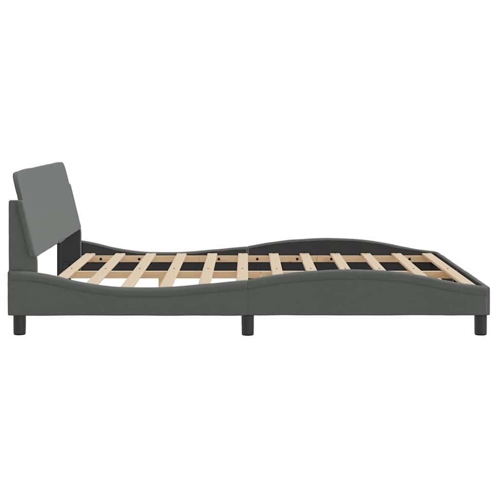 Struttura letto Dover Grigio Scuro 180x200 cm in Tessuto