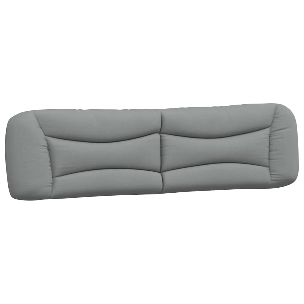 Cuscino Testiera Hvar Grigio Chiaro 200 cm in Tessuto