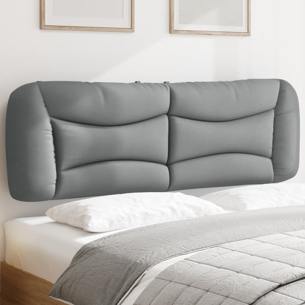 Cuscino Testiera Hvar Grigio Chiaro 152 cm in Tessuto