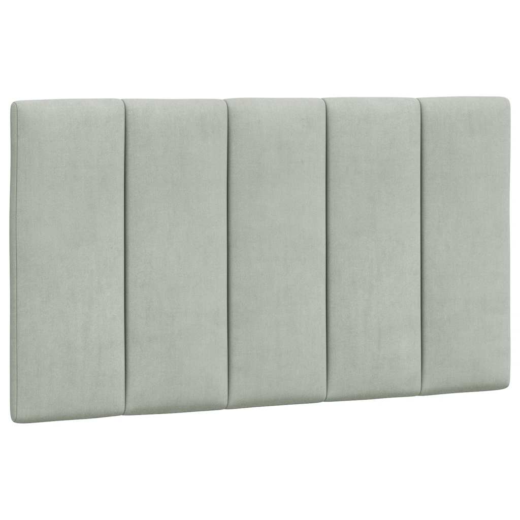 Cuscino Testiera Hanko Grigio Chiaro 90 cm in Velluto