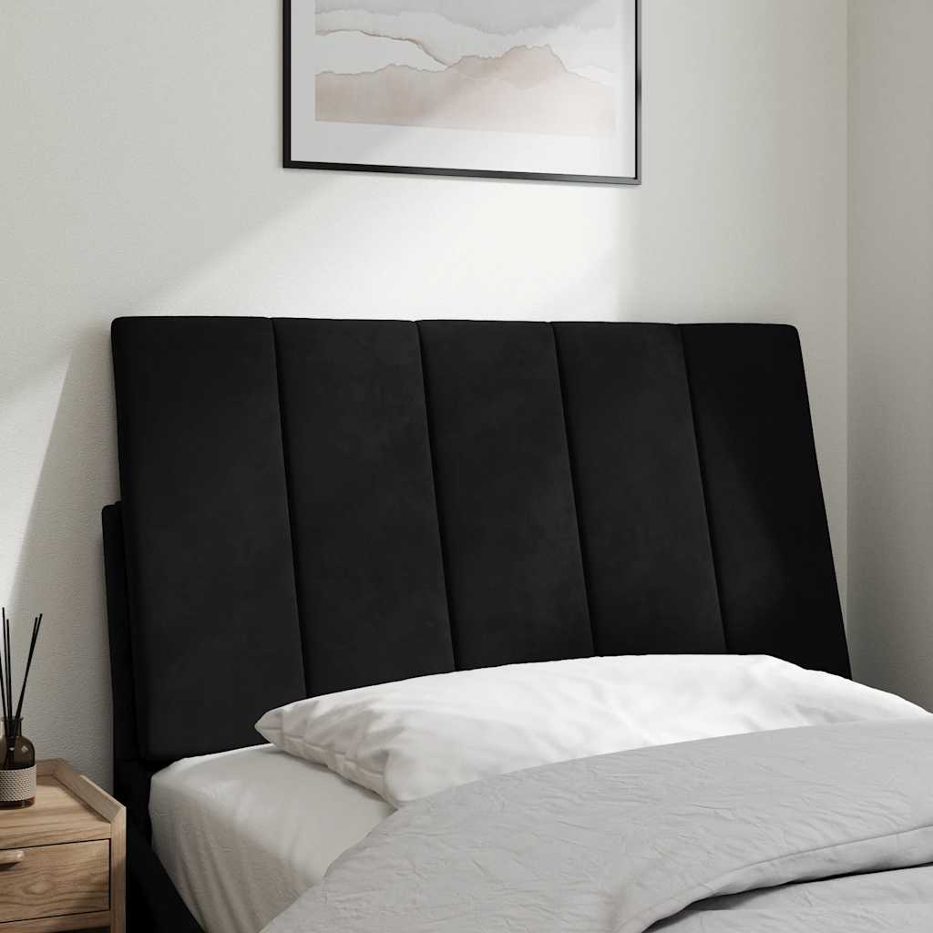 Cuscino Testiera Hanko Nero 90 cm in Velluto