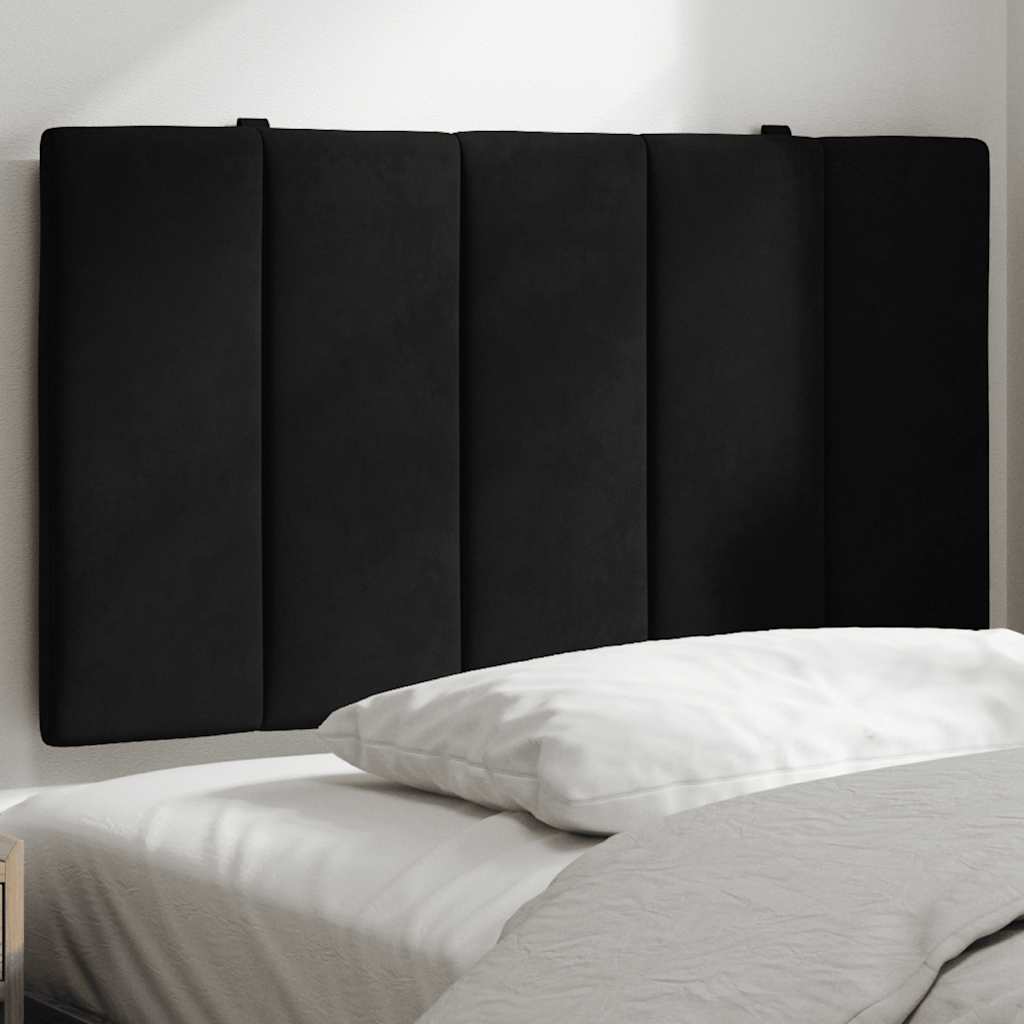 Cuscino Testiera Hanko Nero 90 cm in Velluto