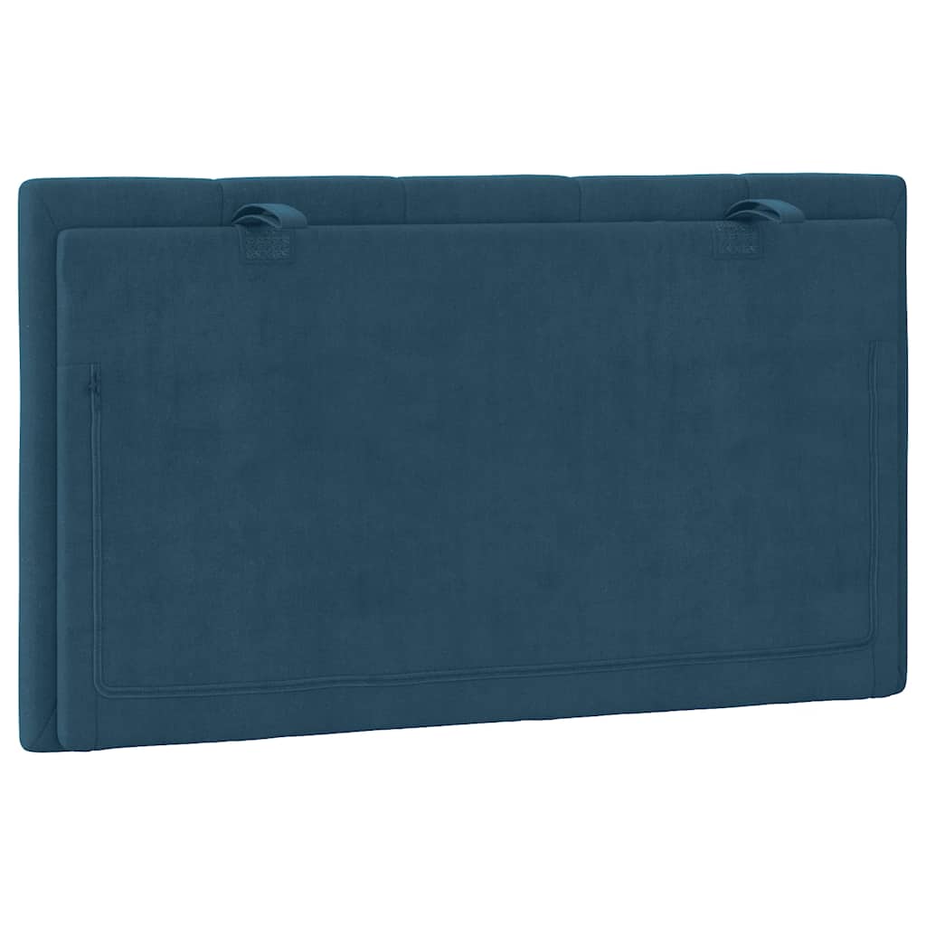 Cuscino Testiera Hanko Blu 90 cm in Velluto
