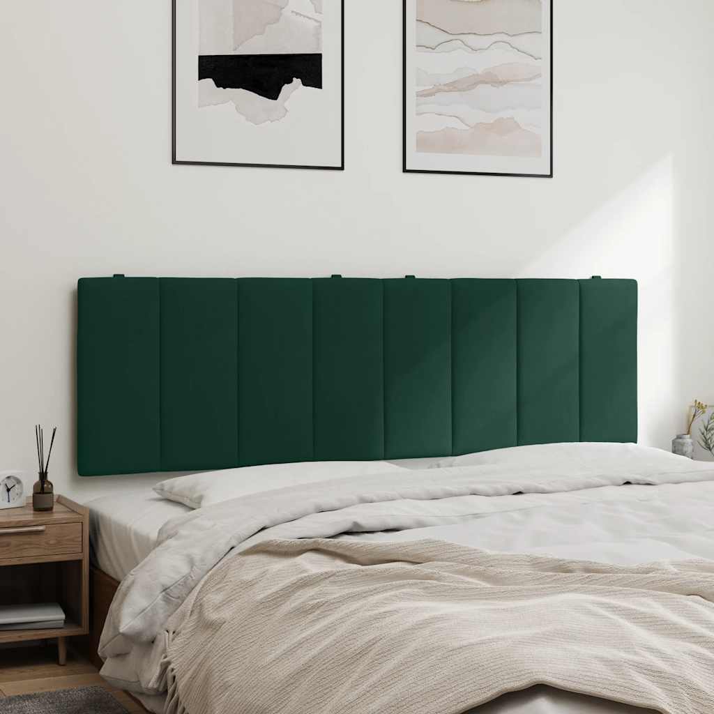 Cuscino Testiera Hanko Verde Scuro 160 cm in Velluto