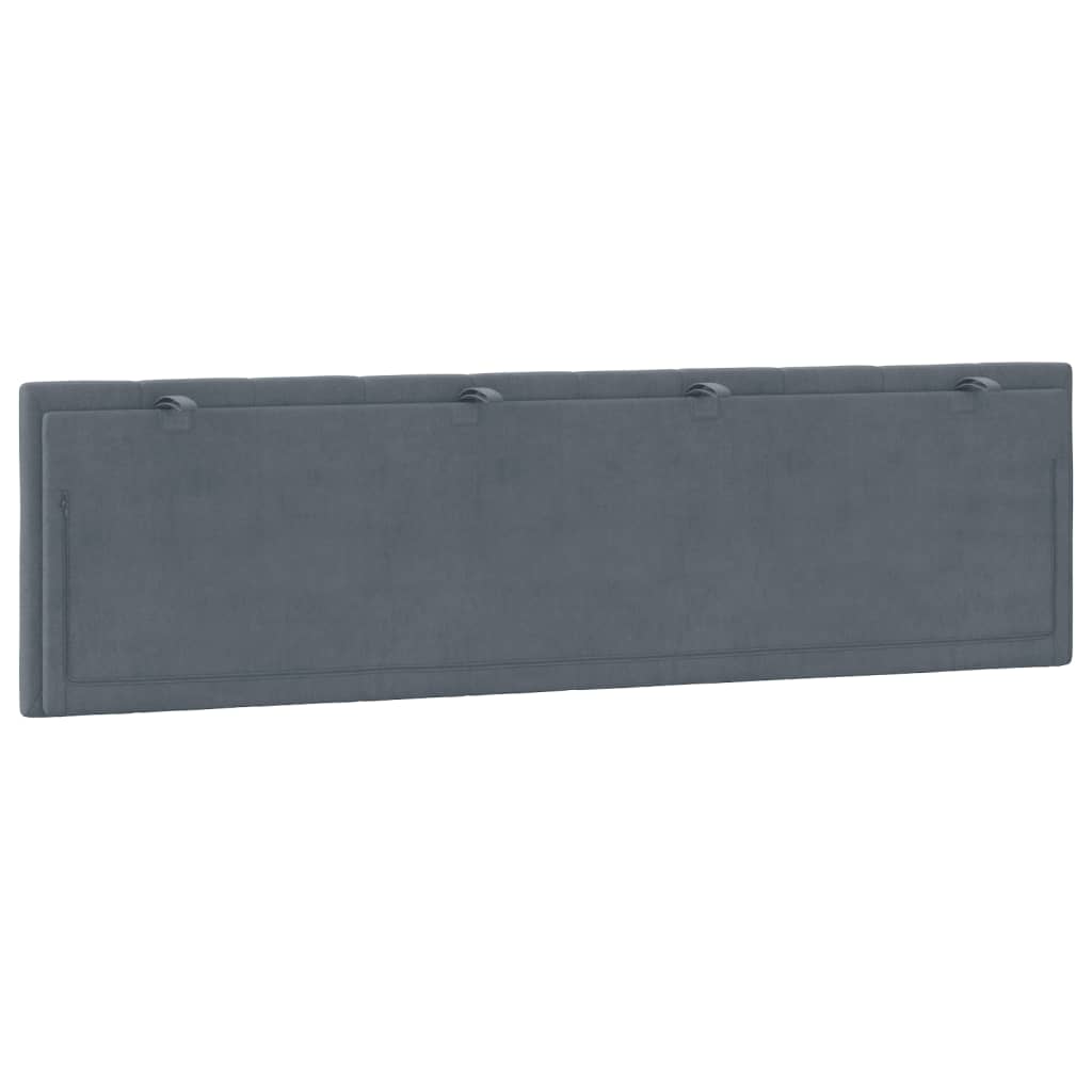 Cuscino Testiera Hanko Grigio Scuro 180 cm in Velluto