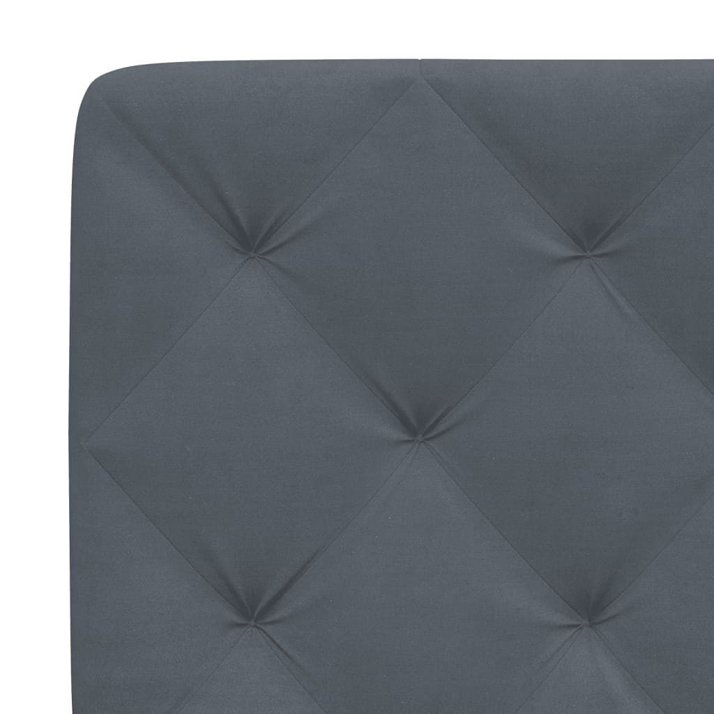 Cuscino Testiera Grigio Scuro 90 cm in Velluto