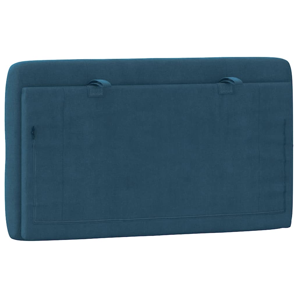 Cuscino Testiera Blu 90 cm in Velluto
