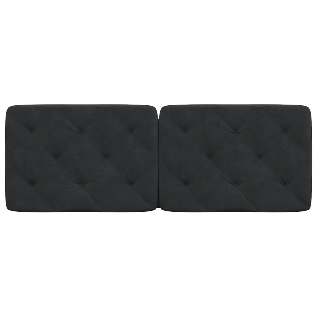 Cuscino Testiera Nero 140 cm in Velluto