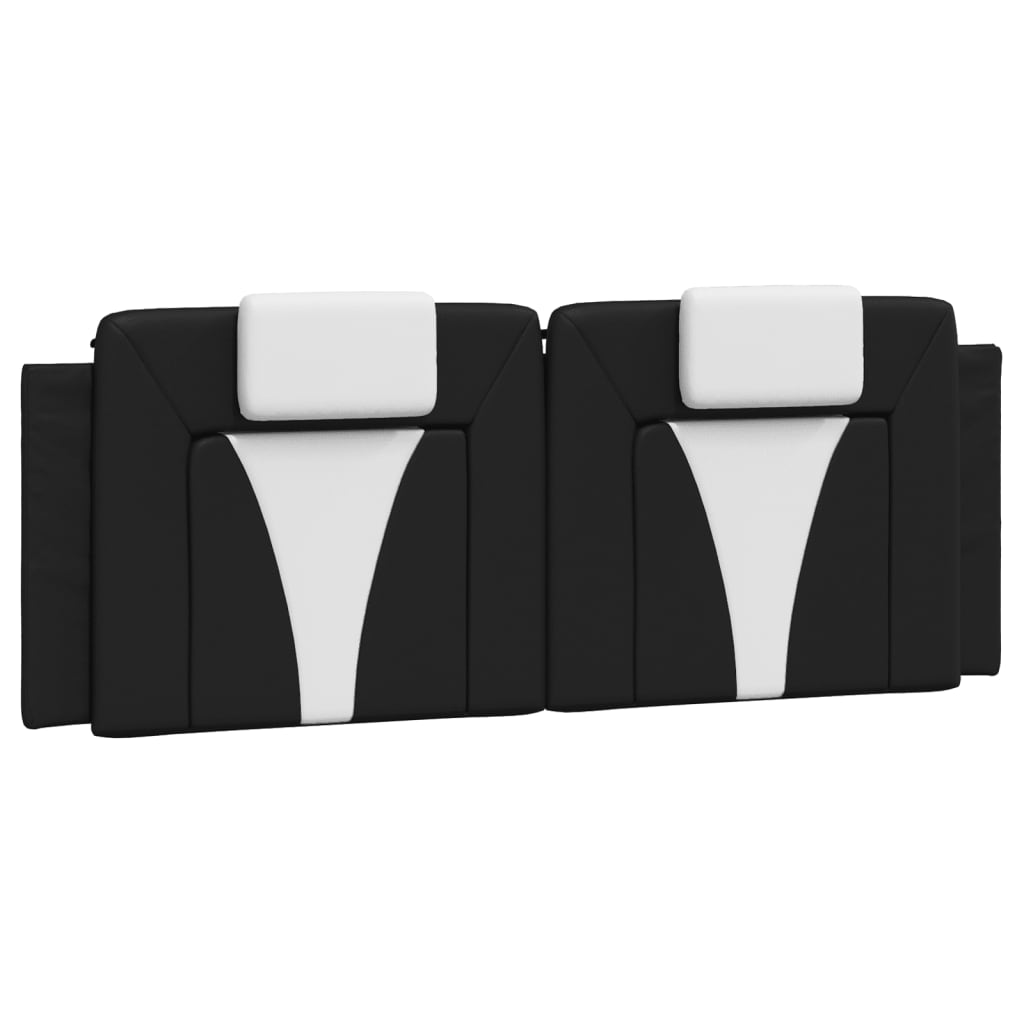 Cuscino Testiera Viana Nero e Bianco 137 cm in Similpelle