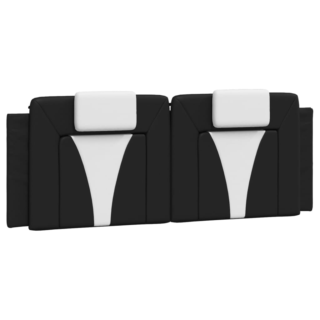 Cuscino Testiera Viana Nero e Bianco 140 cm in Similpelle